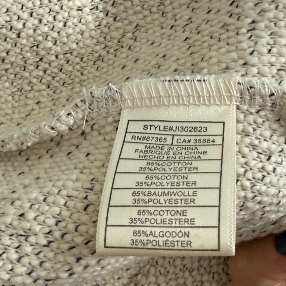 BB Dakota Cream Cardigan with Fringe Accents - Picture 3 of 3